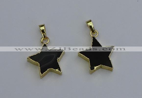 NGP6272 20mm star agate gemstone pendants wholesale