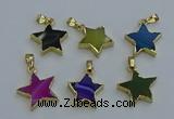 NGP6273 20mm star agate gemstone pendants wholesale