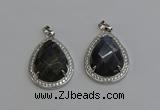 NGP6346 25*30mm teardrop labradorite pendants wholesale