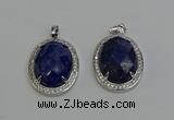 NGP6363 25*30mm oval lapis lazuli pendants wholesale