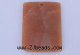 NGP637 5pcs 33*45mm rectangle red aventurine gemstone pendants