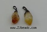 NGP6418 12*28mm - 15*30mm nuggets citrine gemstone pendants