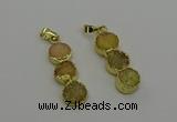 NGP6529 10*32mm druzy agate gemstone pendants wholesale