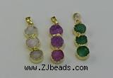 NGP6536 10*32mm druzy agate gemstone pendants wholesale