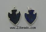 NGP6569 22*28mm - 25*35mm arrowhead lapis lazuli pendants