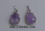 NGP6608 22*30mm faceted teardrop light amethyst gemstone pendants