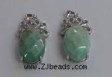 NGP6636 18*25mm faceted oval amazonite gemstone pendants