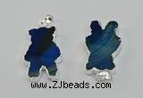 NGP6655 22*38mm Animal or V-shaped agate gemstone pendants