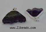 NGP6677 22*30mm - 25*35mm freeform druzy amethyst pendants