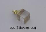 NGP6760 15*22mm cube white crystal gemstone pendants wholesale