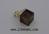 NGP6768 15*22mm cube smoky quartz pendants wholesale