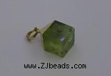 NGP6770 15*22mm cube green qutilated quartz pendants wholesale