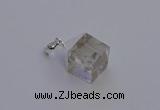 NGP6780 15*22mm cube white crystal gemstone pendants wholesale