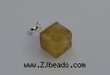 NGP6783 15*22mm cube citrine gemstone pendants wholesale