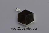 NGP6828 24*25mm hexagon smoky quartz pendants wholesale