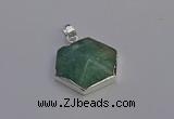 NGP6832 24*25mm hexagon amazonite gemstone pendants wholesale