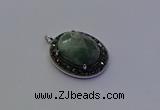 NGP6871 20*25mm oval amazonite gemstone pendants wholesle