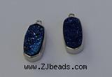 NGP6900 10*22mm - 12*25mm freeform plated druzy quartz pendants