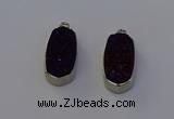 NGP6901 10*22mm - 12*25mm freeform plated druzy quartz pendants