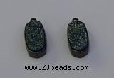 NGP6920 10*22mm - 12*25mm freeform plated druzy quartz pendants