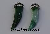 NGP6966 12*40mm - 15*45mm horn agate gemstone pendants