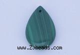 NGP700 15*25mm flat teardrop natural malachite gemstone pendant