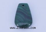 NGP702 20*30mm trapezoid natural malachite gemstone pendant
