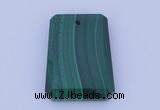 NGP703 20*30mm trapezoid natural malachite gemstone pendant