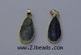 NGP7046 12*25mm - 13*28mm flat teardrop blue kyanite pendants