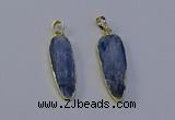 NGP7049 13*35mm - 14*40mm flat teardrop blue kyanite pendants