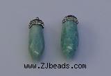 NGP7065 12*30mm - 15*35mm faceted bullet amazonite pendants