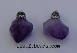 NGP7088 25*35mm - 28*45mm faceted nuggets amethyst pendants