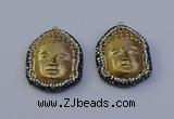 NGP7090 30*40mm buddha white jade pendants wholesale