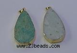 NGP7135 25*50mm - 28*55mm freeform amazonite gemstone pendants