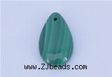 NGP714 12*20mm flat teardrop natural malachite gemstone pendant