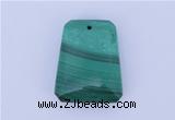 NGP717 18*23mm trapezoid natural malachite gemstone pendant