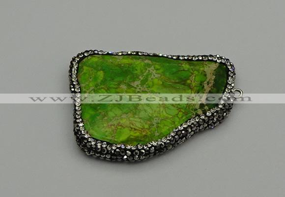 NGP7228 30*50mm - 40*60mm freeform sea sediment jasper pendants