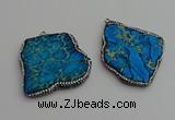 NGP7229 30*50mm - 40*60mm freeform sea sediment jasper pendants