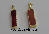 NGP7242 15*28mm rectangle mookaite gemstone pendants wholesale