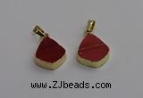 NGP7246 15*20mm flat teardrop mookaite gemstone pendants