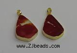 NGP7247 22*35mm flat teardrop mookaite gemstone pendants