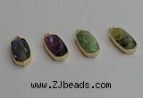 NGP7275 13*25mm faceted freeform labradorite pendants wholesale