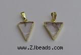 NGP7330 16*18mm - 15*20mm triangle white crystal pendants
