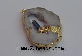 NGP7392 45*50mm - 50*55mm freeform druzy agate pendants