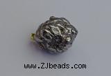 NGP7420 25*35mm - 35*40mm nuggets plated agate pendants