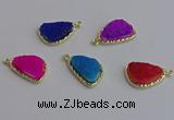 NGP7439 15*20mm freeform druzy quartz pendants wholesale