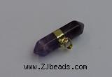 NGP7445 12*45mm sticks amethyst gemstone pendants wholesale