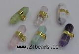NGP7455 12*45mm sticks mixed gemstone pendants wholesale