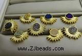 NGP7569 18*20mm plated druzy agate pendants wholesale