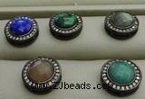 NGP7585 16mm coin mixed gemstone pendants wholesale